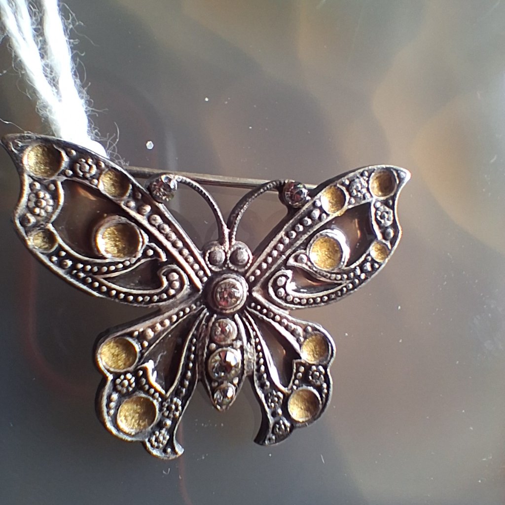 Vintage Butterfly Brooch Pin Catherine Popesco France Signed